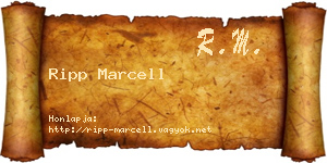Ripp Marcell névjegykártya